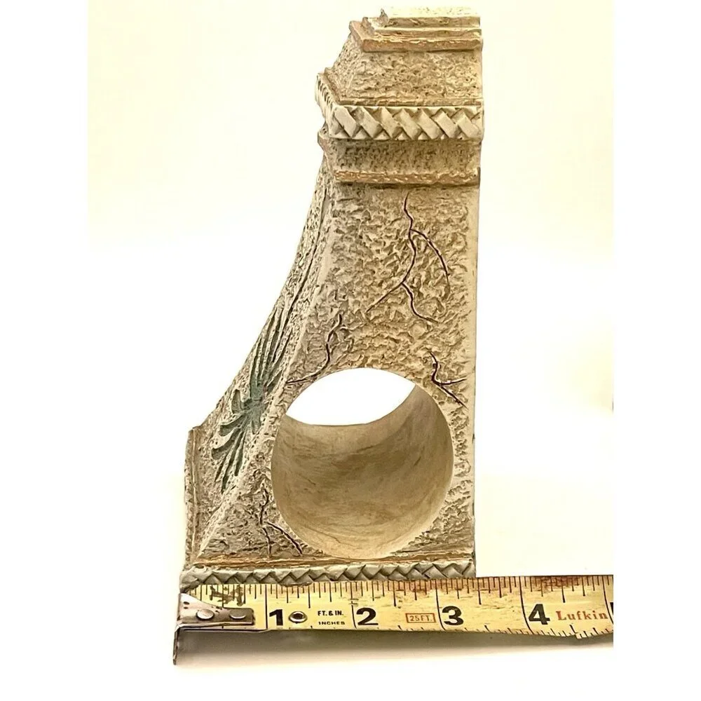 Palm Tree Curtain Rod Corbels set Resin 7x4x3.5” Tropical Decor